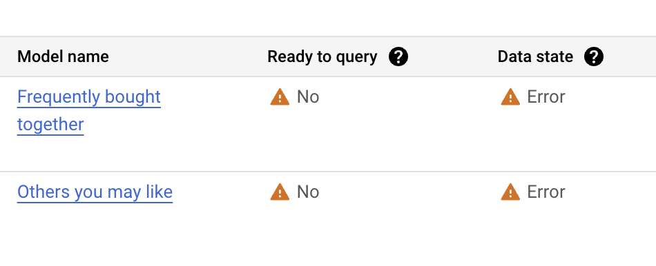 Data Error when training model