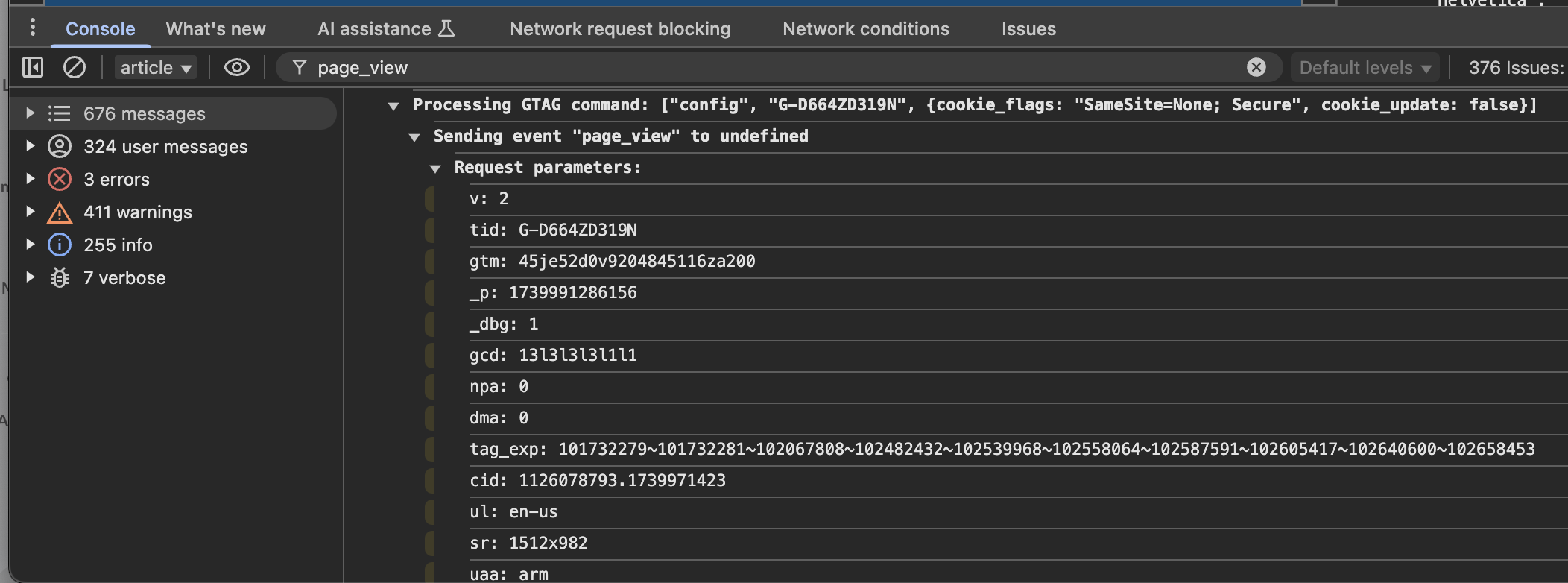 GA Debugger in iframe after fix